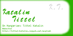 katalin tittel business card